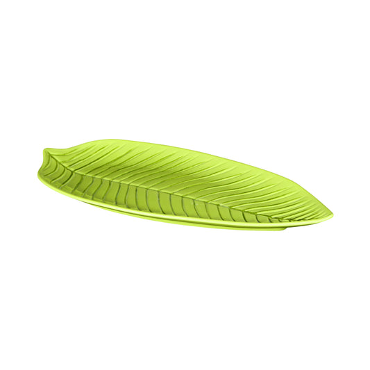 Melamine Large Leaf Platter - Design Green