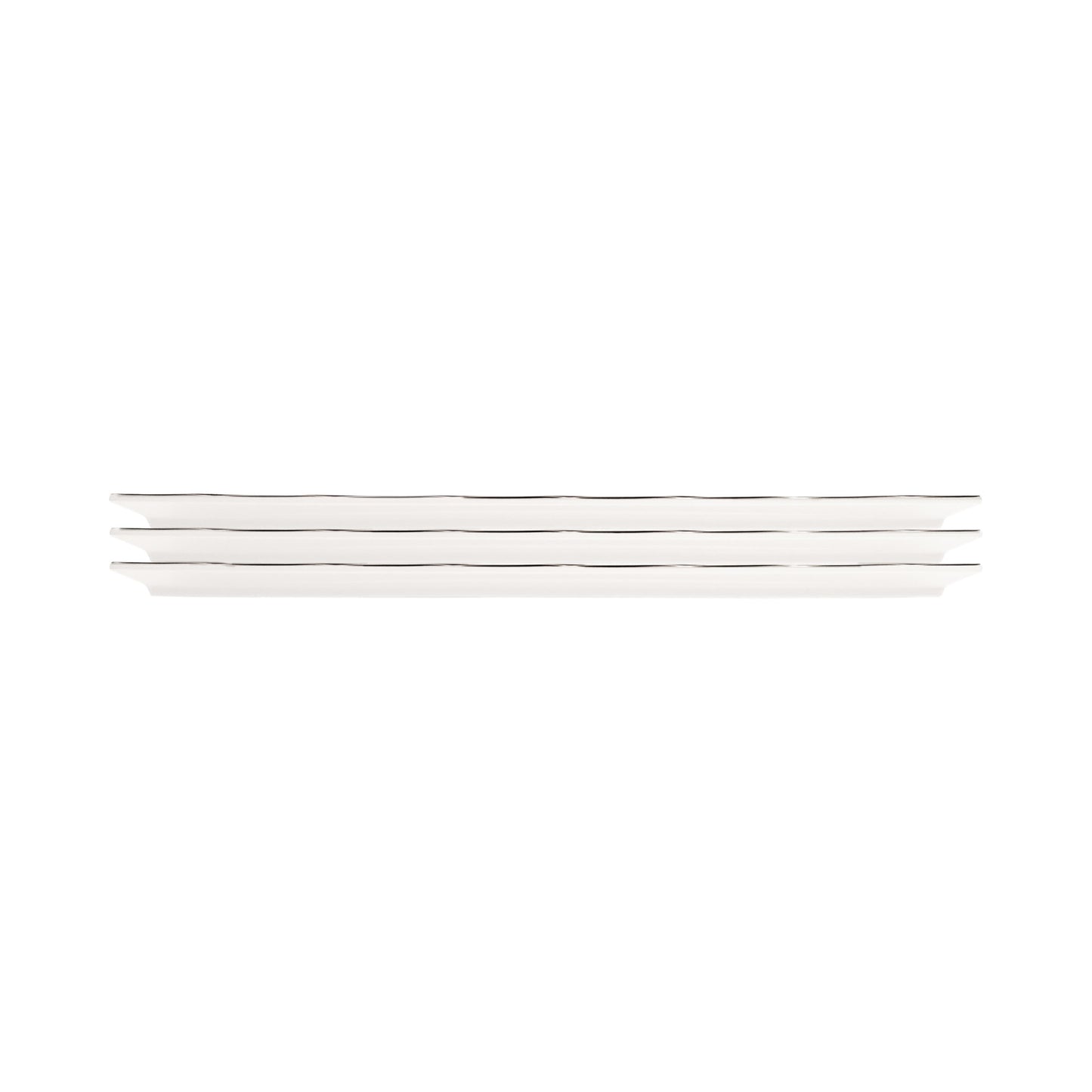 Melamine Rectangular Plate - White w/ Black Decal