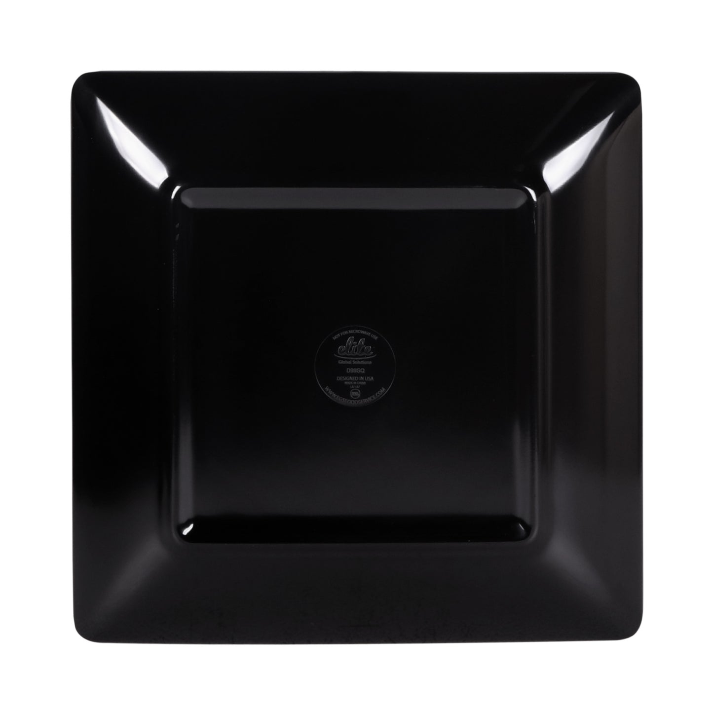Melamine Square Plate - Black