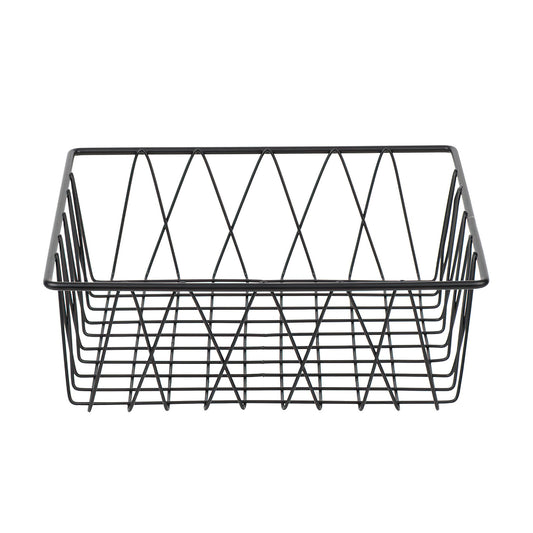 12" Black Square Wire Basket, 4" Deep (fits IR-703B, IR-704