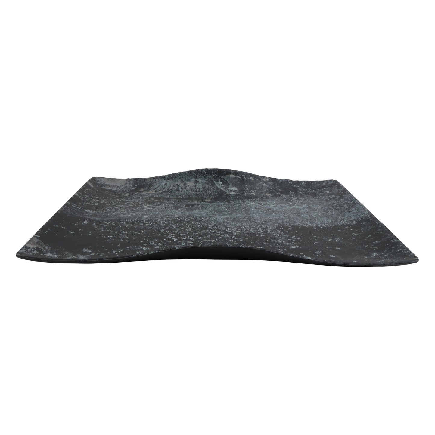 17.3"endure weathered pewter rectangle buffet melamine platter (medium), 17.3"L x 12.2w x 1.8"W, GET, cheforward