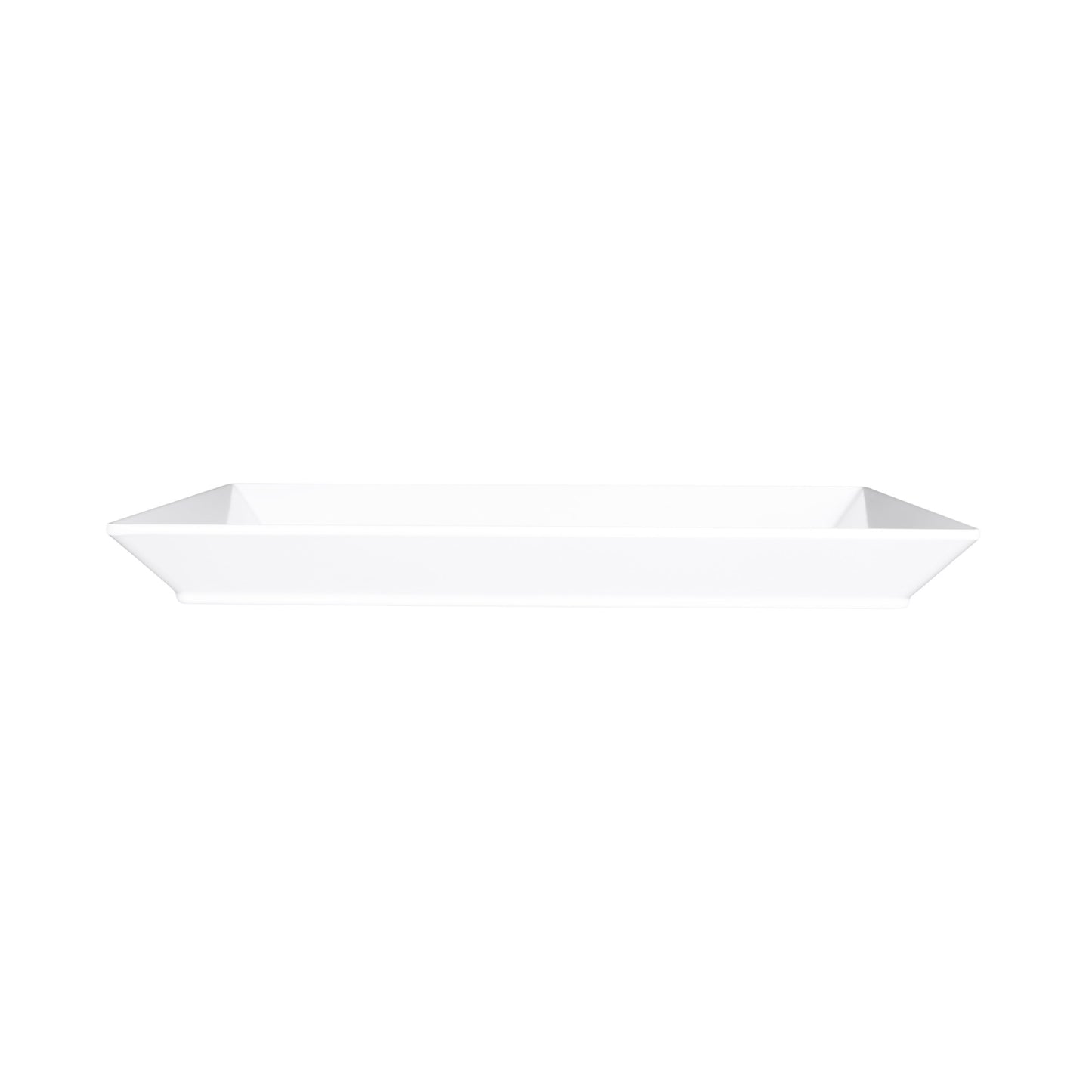 Melamine Rectangular Serving Platter w/ Bump - White