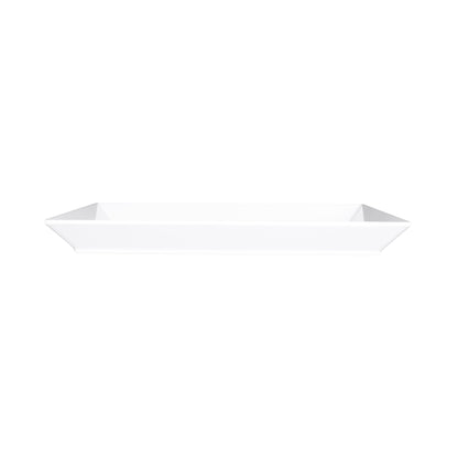 Melamine Rectangular Serving Platter w/ Bump - White