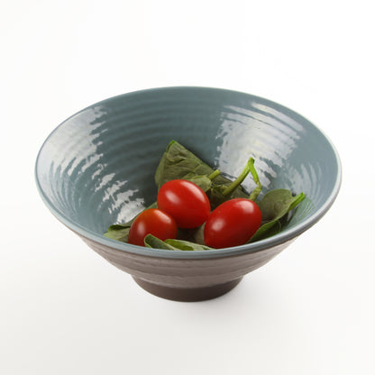 Melamine Bowl - Aubergine Matte Finish Outside/Abyss Gloss Finish Inside