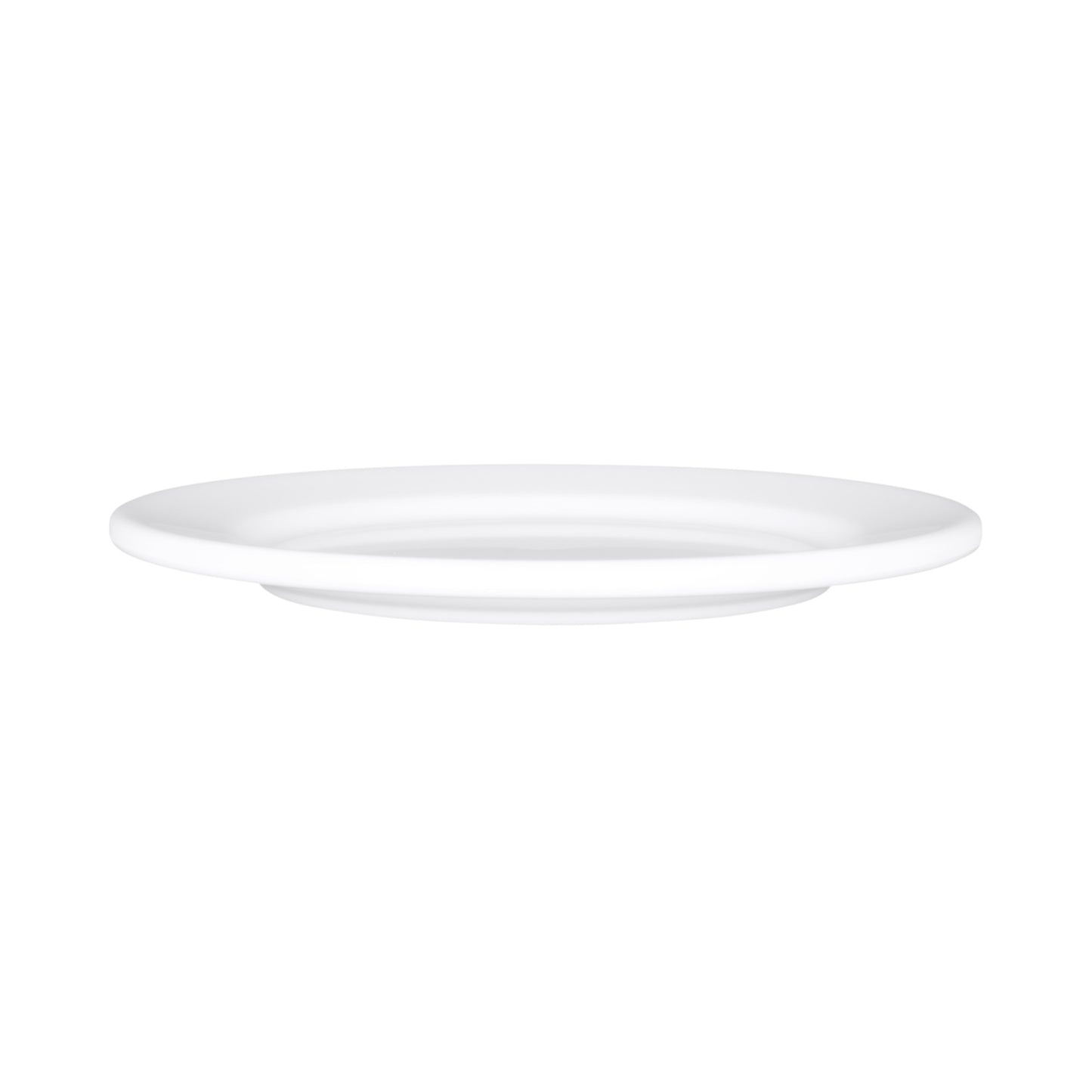 Melamine Round Rim Plate - White
