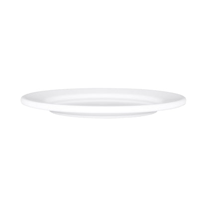 Melamine Round Rim Plate - White