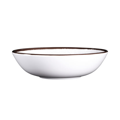 Melamine Round Crackle Bowl - White