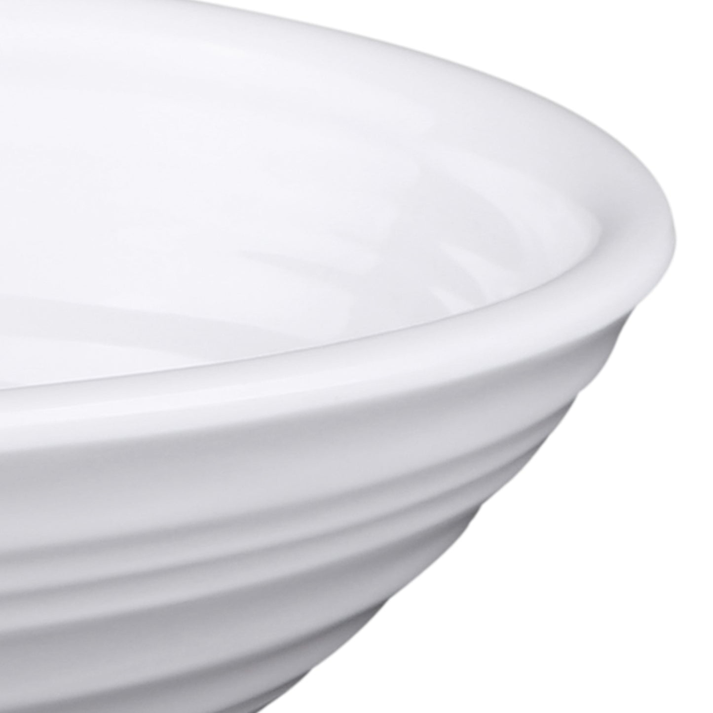 Melamine Oblong Swirl Bowl - White