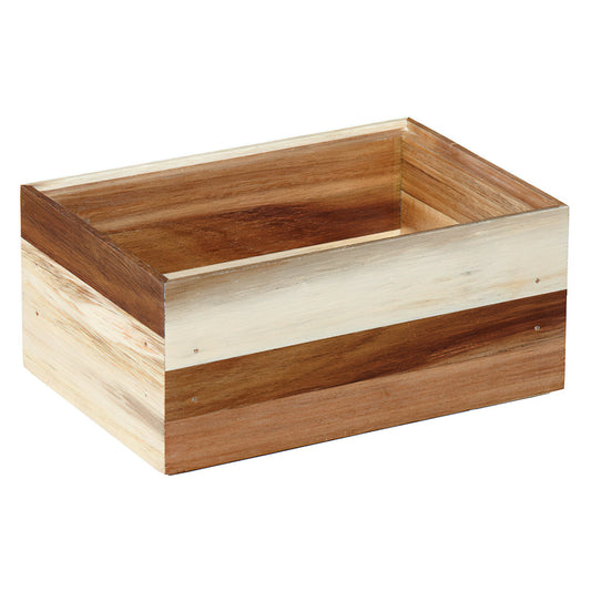 9" x 6" Rectangular Stackable Wood Display Box / Condiment Organizer, 4" tall (fits MTS-20M, MTS-20L)