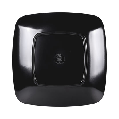 Melamine Rounded Edge Square Plate - Black