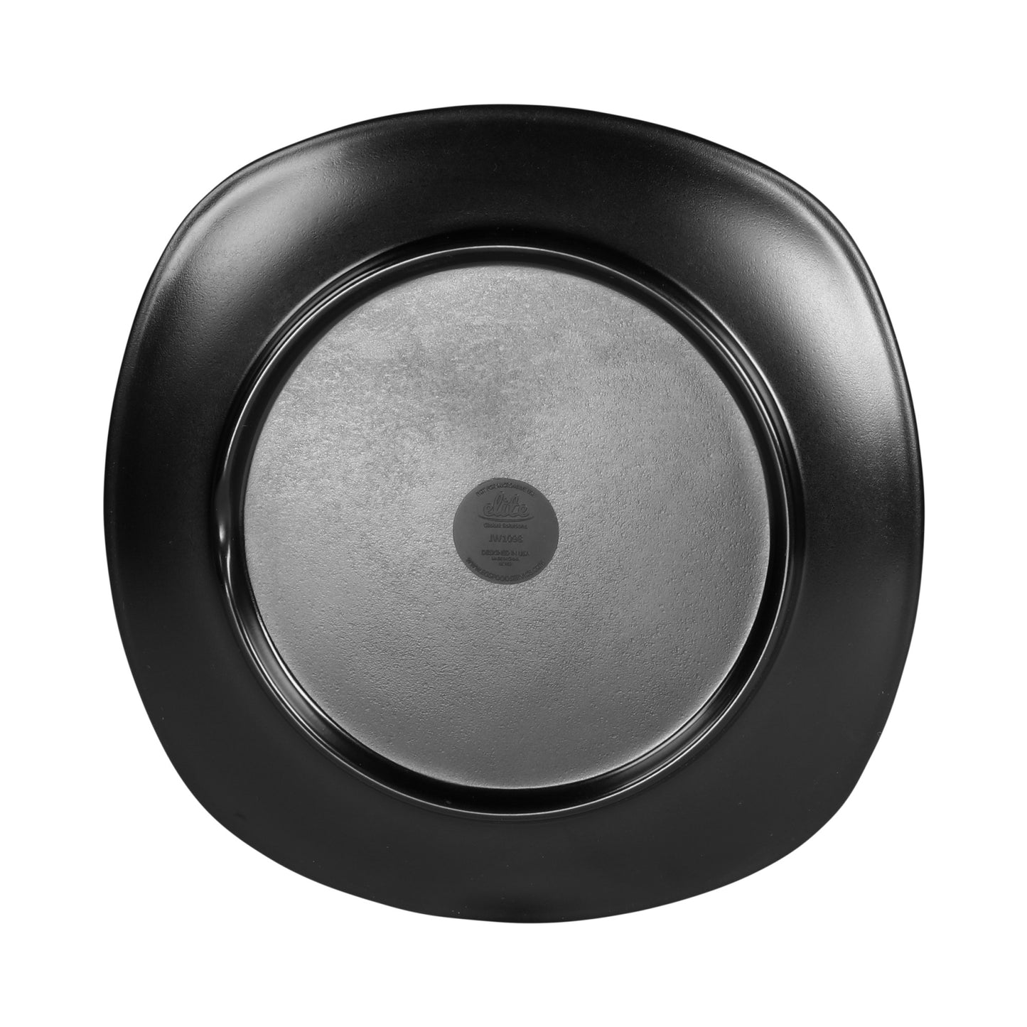 Melamine Square Plate - Black