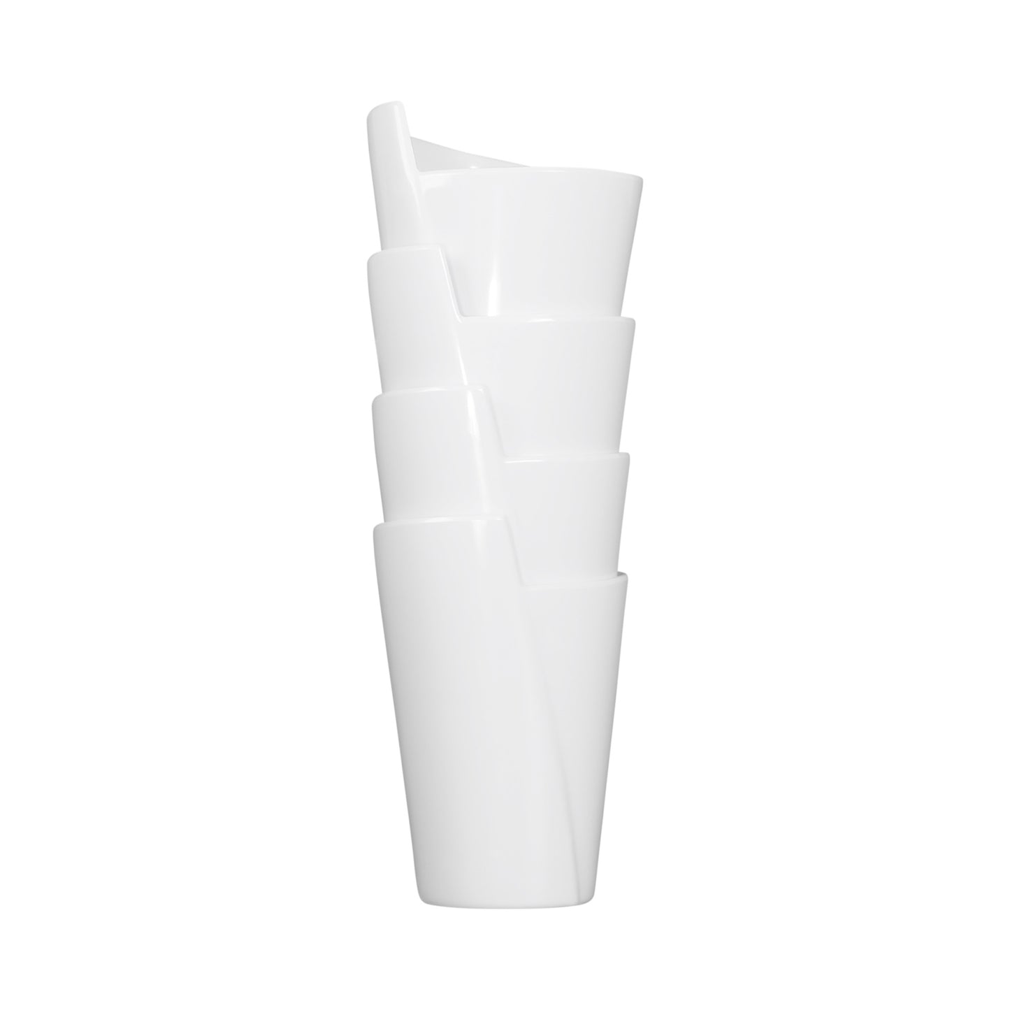 Melamine Large Spiral Crock - White