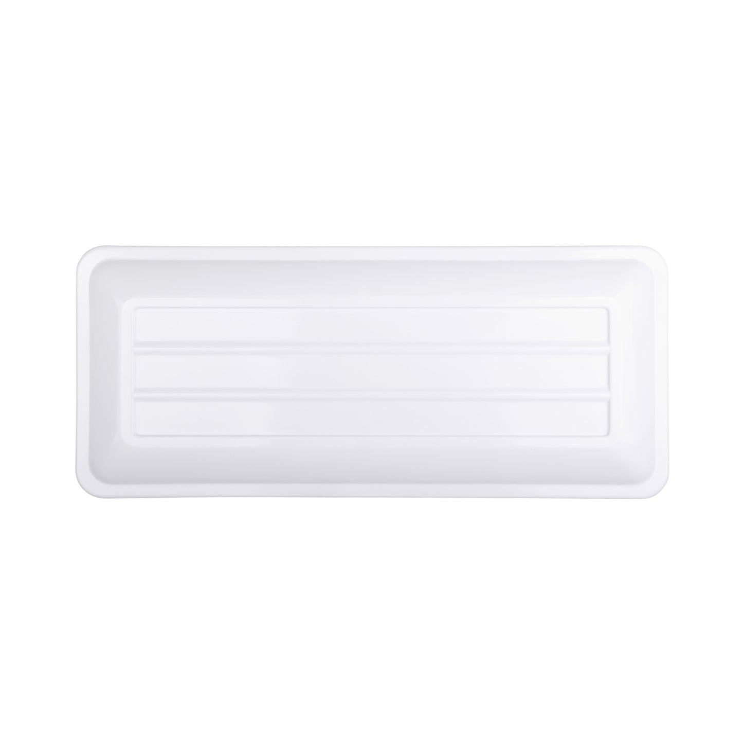 Melamine Rectangular Coupe Platter - White