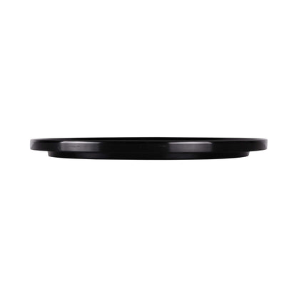 Melamine Round Plate With Rim - Black