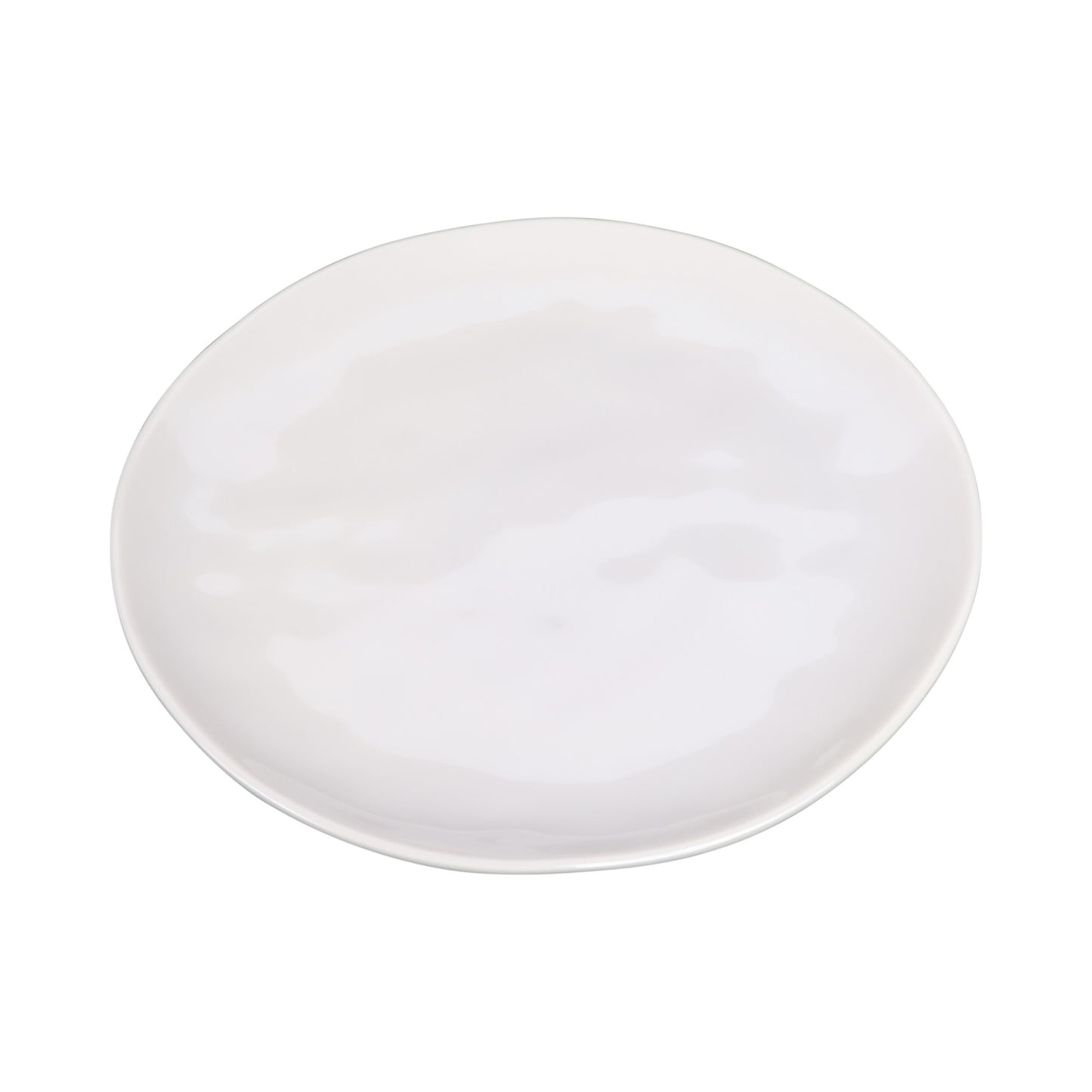 Melamine Round Plate - Cream Glaze