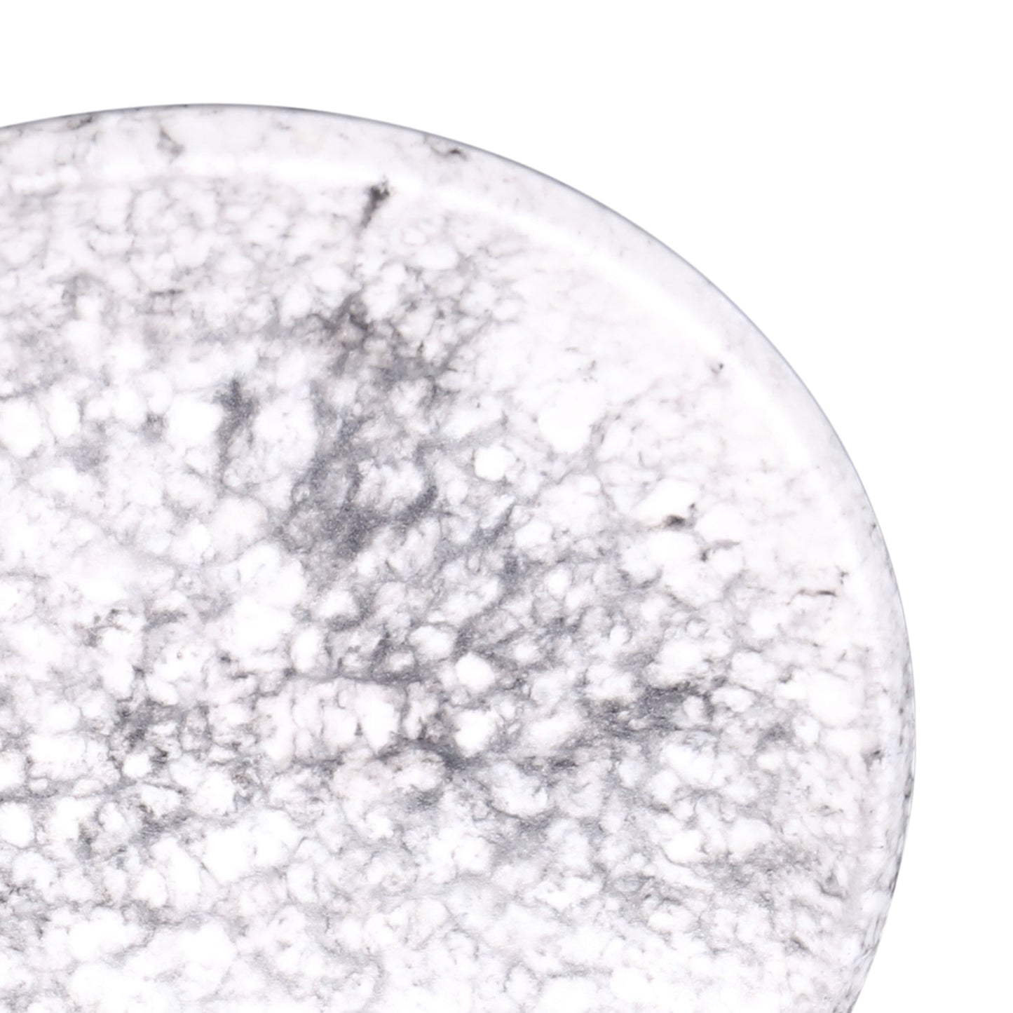 Melamine Round Chip & Dip Plate - Black Marble