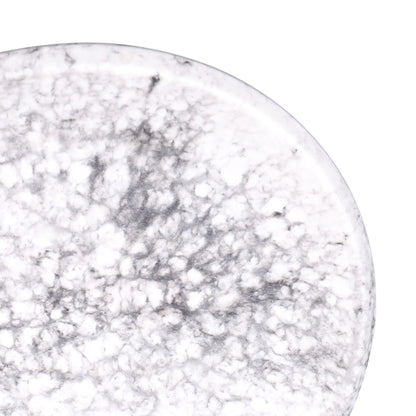 Melamine Round Chip & Dip Plate - Black Marble