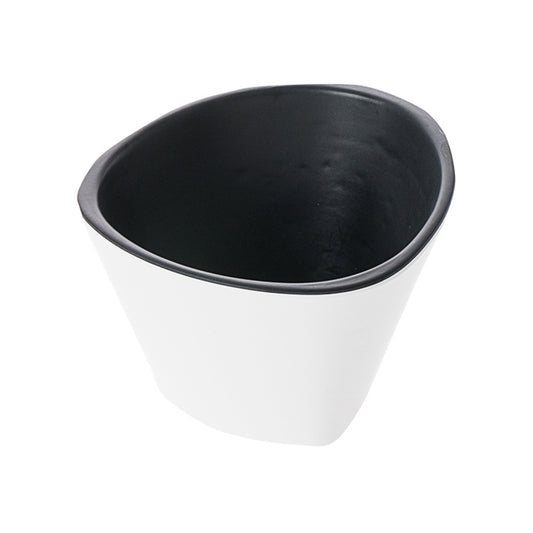 10.15 oz revive black/touch of honey 2-tone triangle melamine bowl, 4.25"L x 4.25"W x 3"H, GET, cheforward