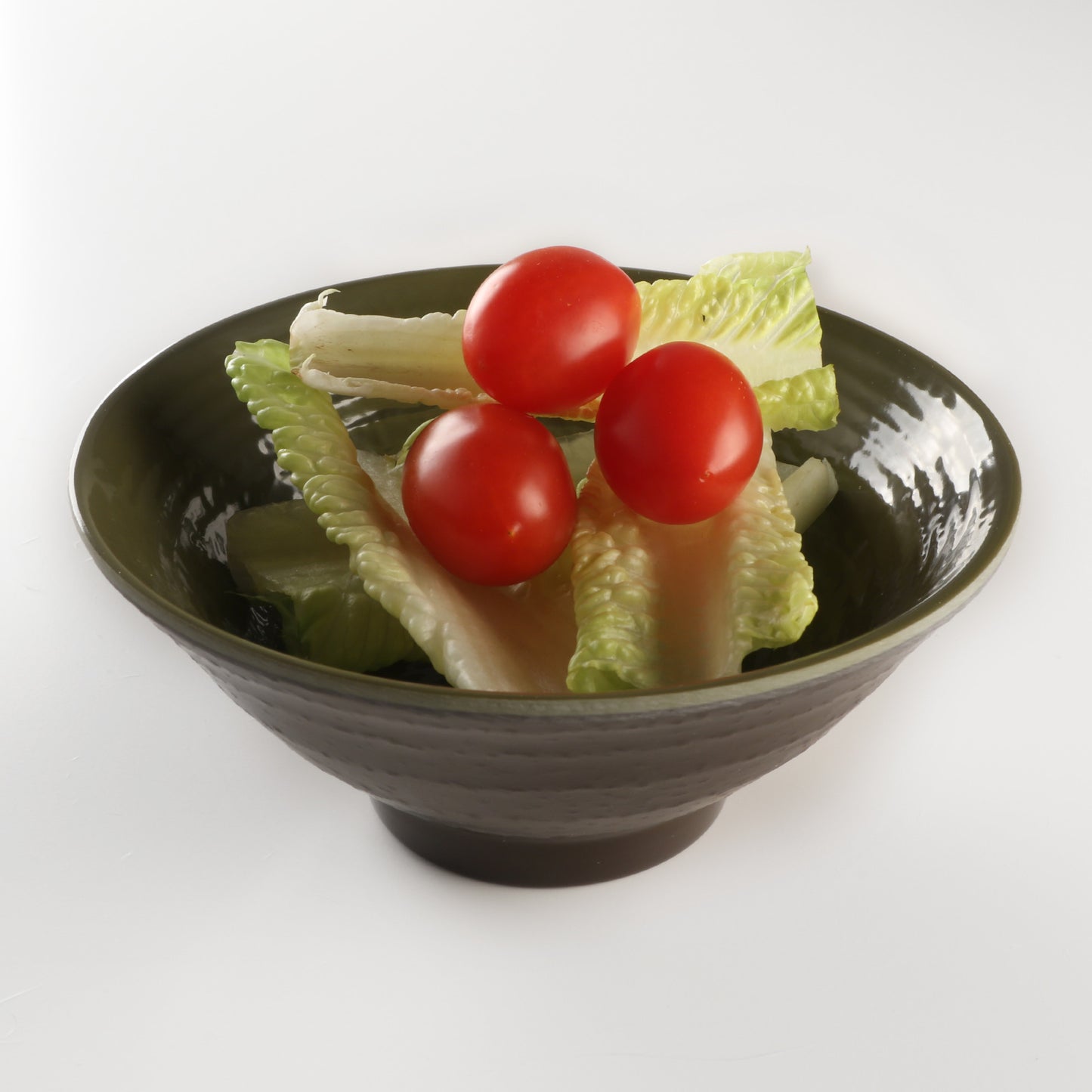 Melamine Bowl - Aubergine Matte Finish Outside/Lizard Gloss Finish Inside