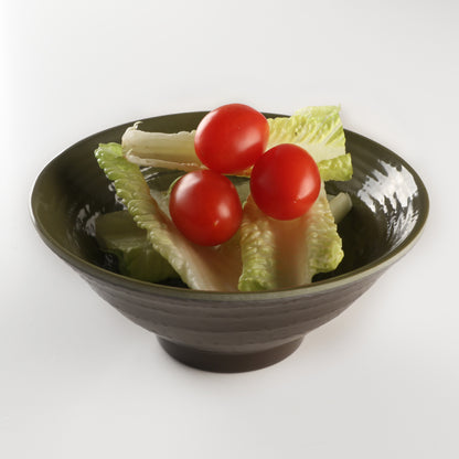 Melamine Bowl - Aubergine Matte Finish Outside/Lizard Gloss Finish Inside
