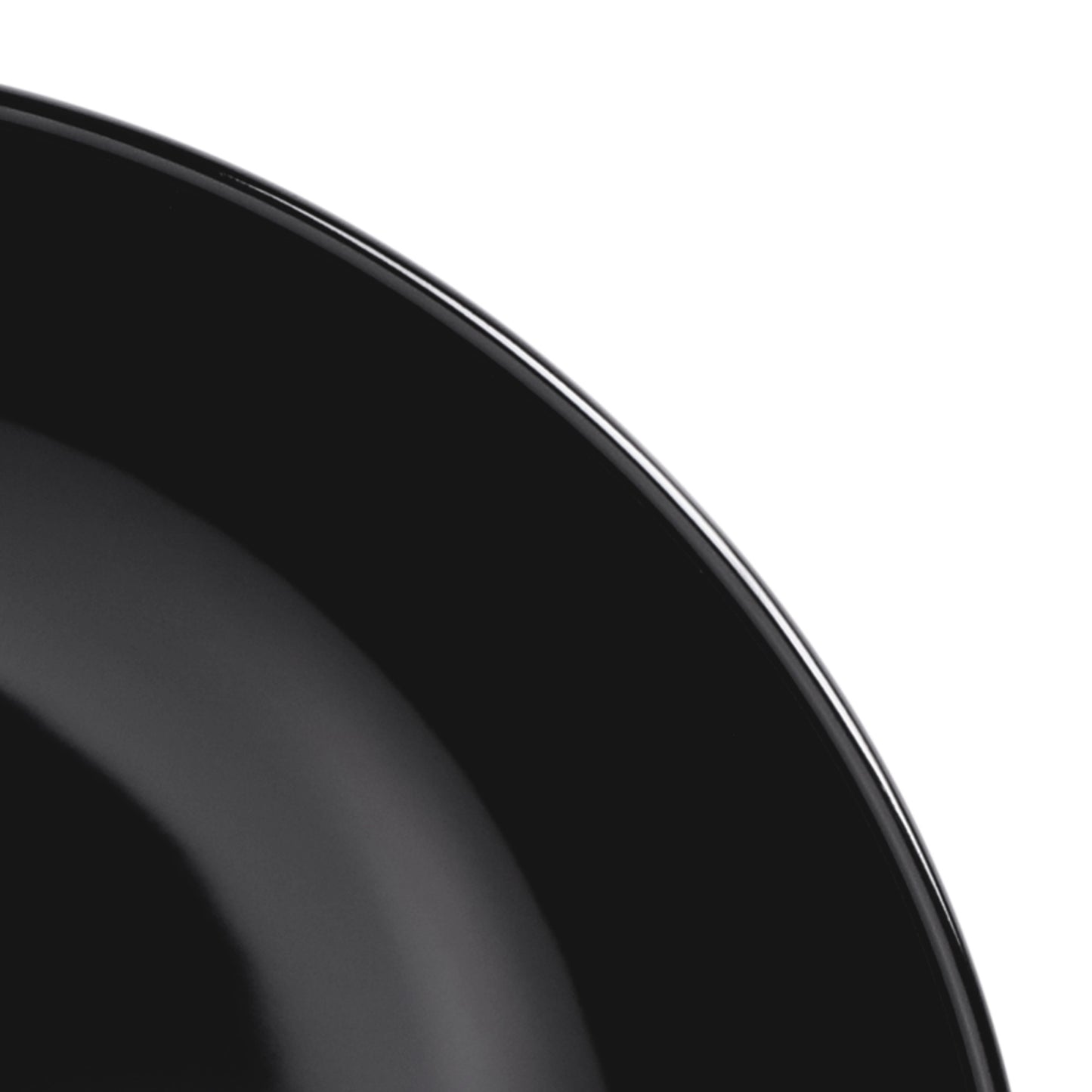 Melamine Large Round Bowl - Black