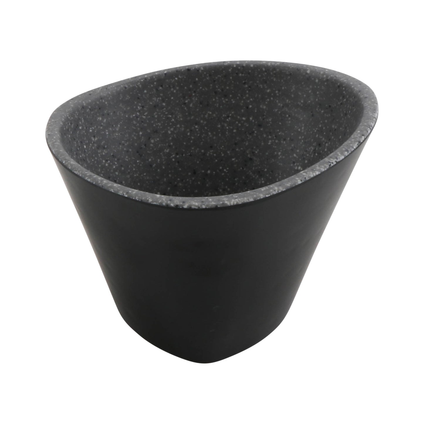 10.15 oz revive stone grey/black 2-tone triangle melamine bowl, 4.25"L x 4.25"W x 3"H, GET, cheforward