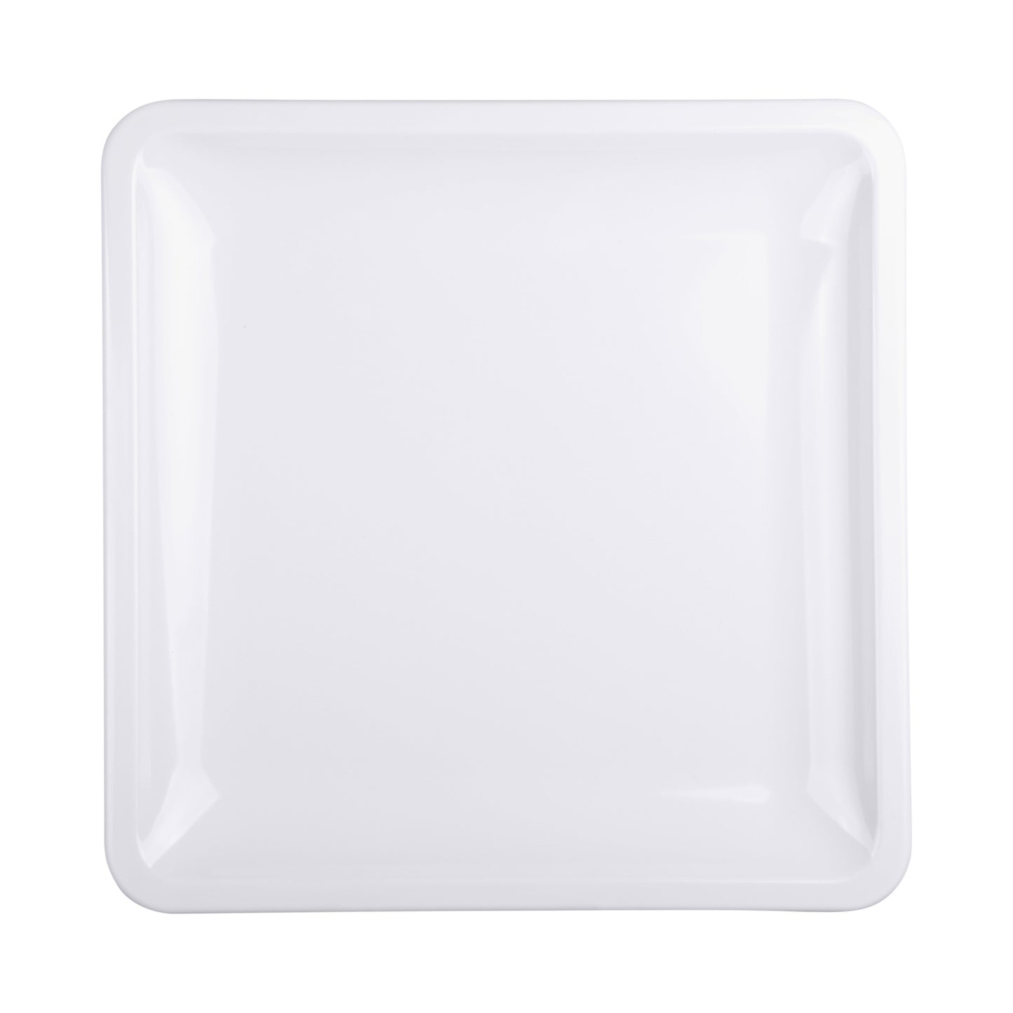 Melamine Square Coupe Platter - White