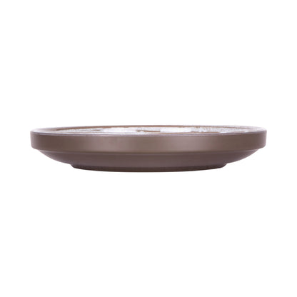 Melamine Round Coupe Plate - Stardust White