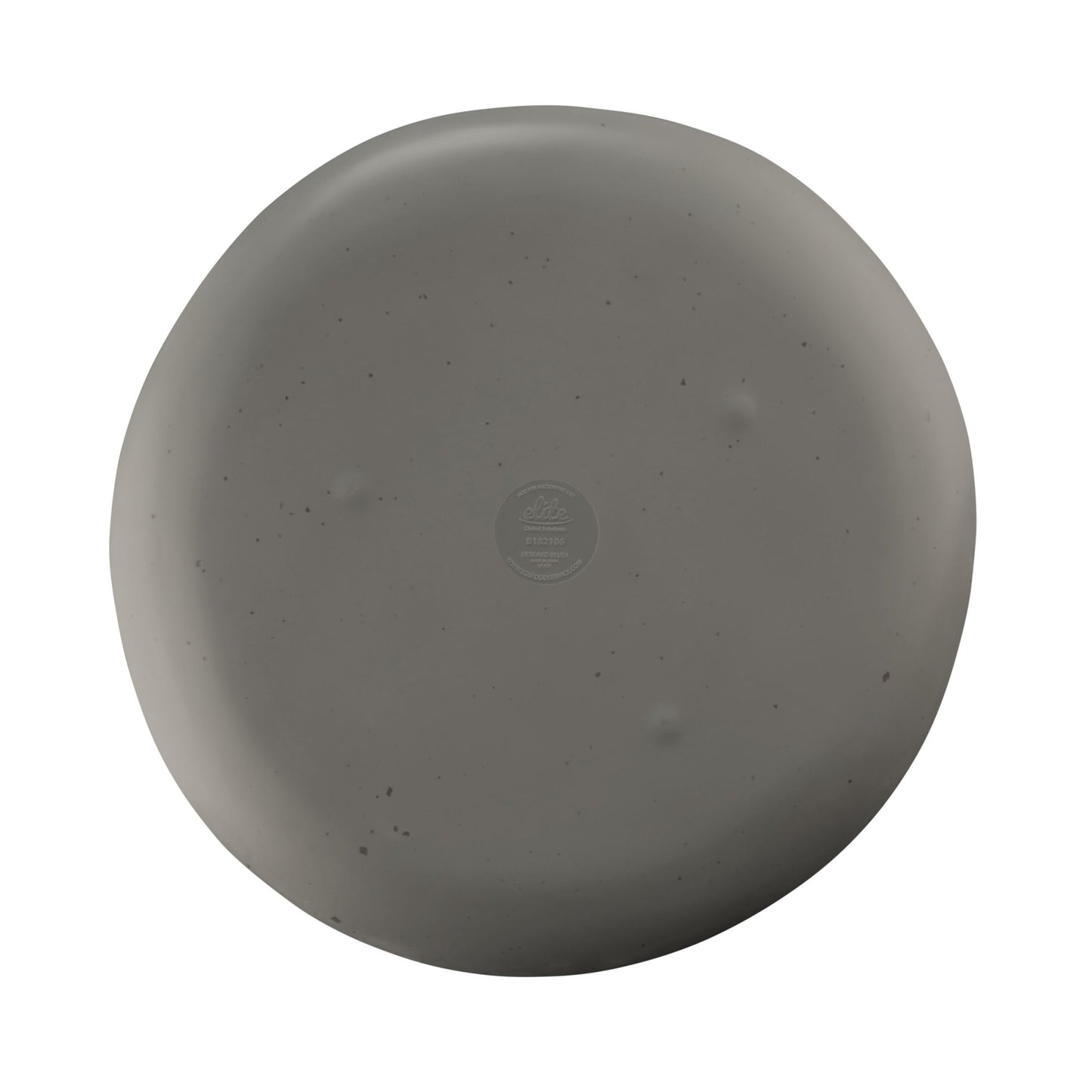 Melamine Round Plate - Dark Gray w/ Speckle