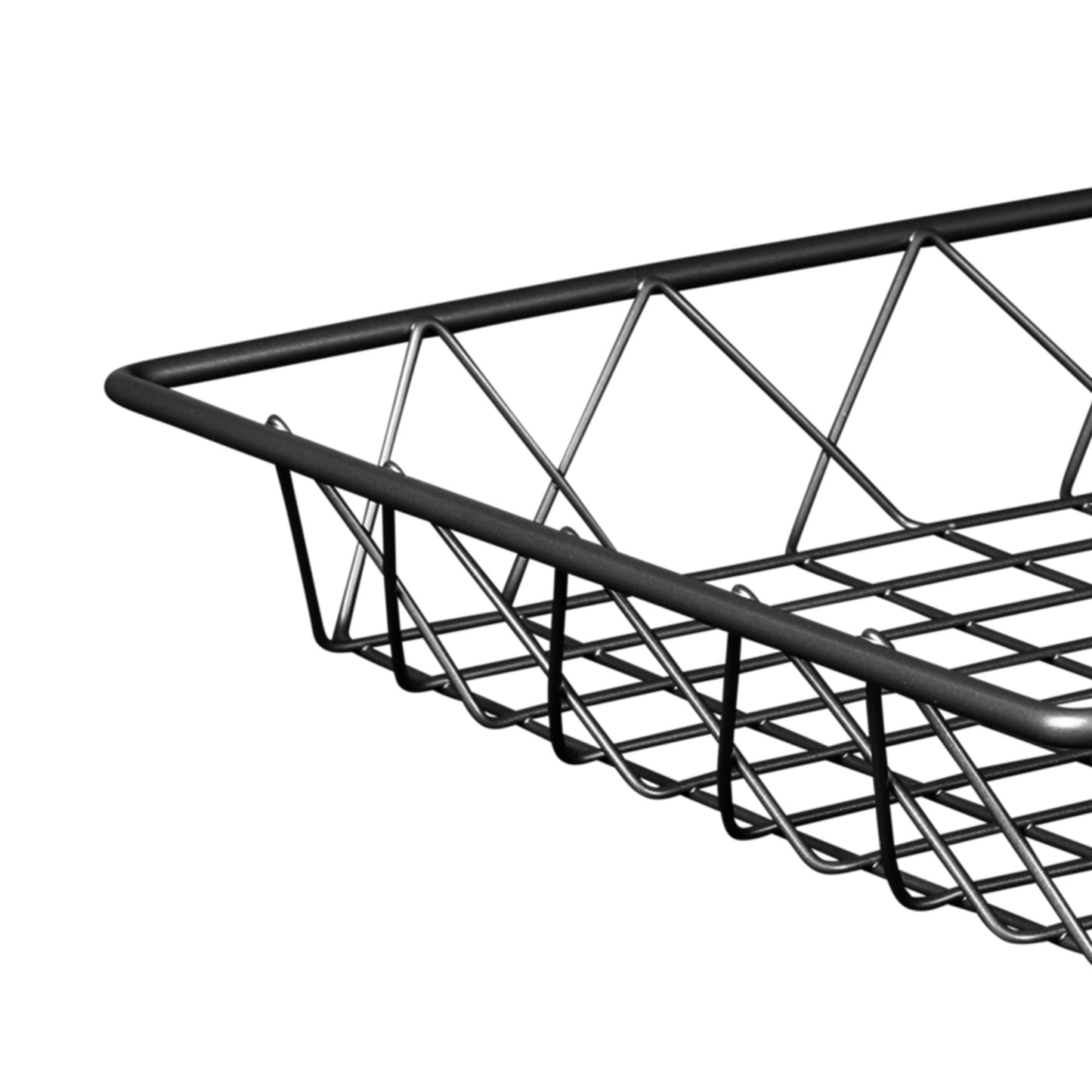 Metal Square Wire Basket - Gunmetal Grey