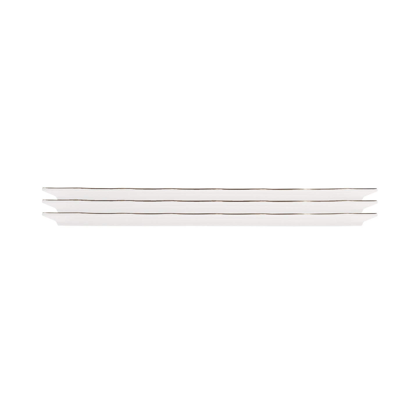 Melamine Rectangular Plate - White w/ Chocolate Decal