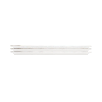 Melamine Rectangular Plate - White w/ Chocolate Decal