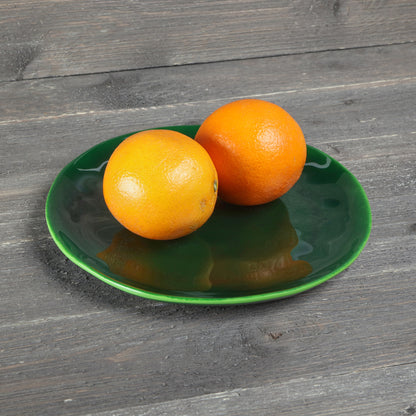 Melamine Round Plate - Green Glaze