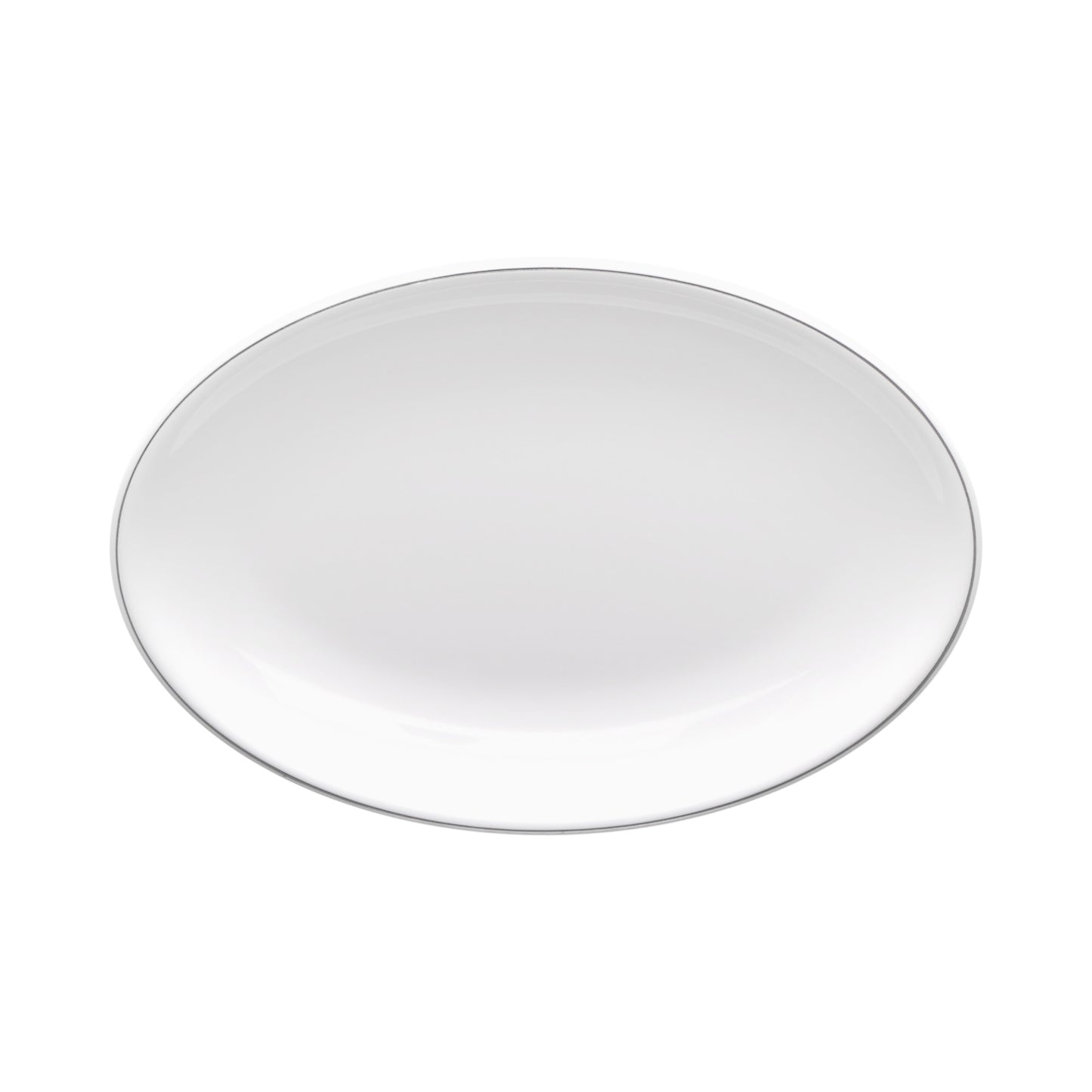 Melamine Oval Plate - White w/ Black Trim