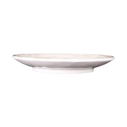 Melamine Round Plate - Taupe Design