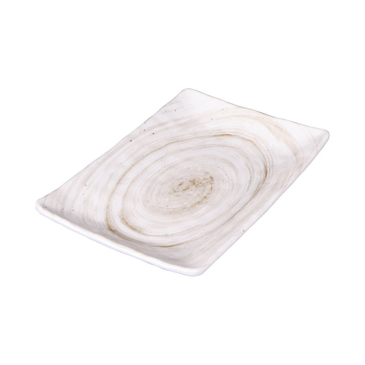 Melamine Rectangular Plate - Taupe Design