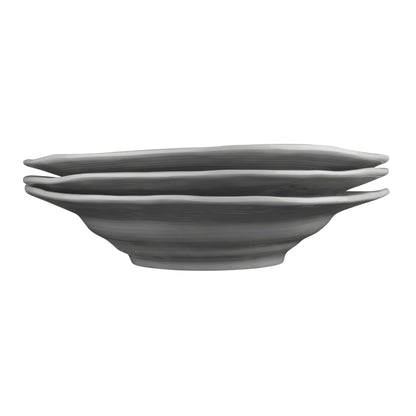 Melamine Irregular Round Serving Bowl - Gray