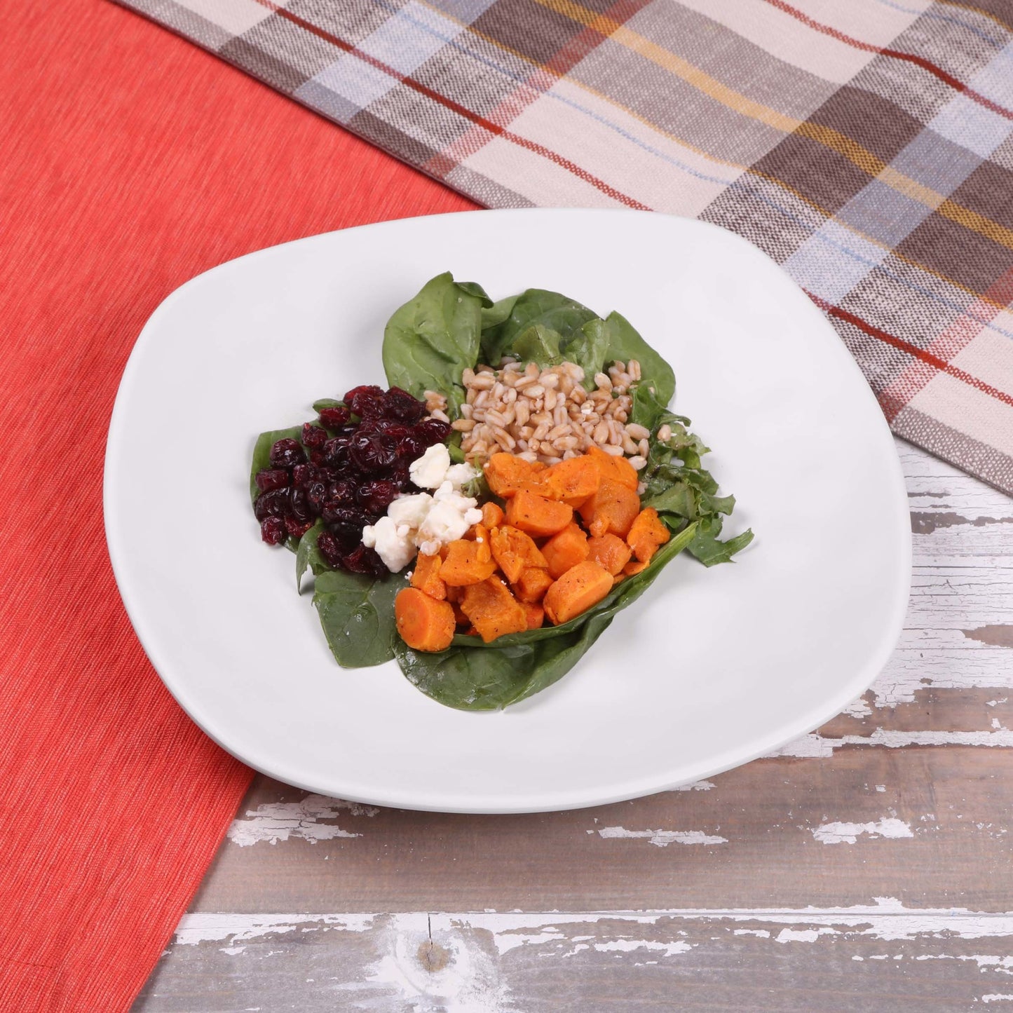 Melamine Square Plate w/ Rounded Edges - Off White