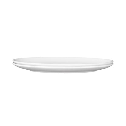 Melamine Oval Plate - White w/ Black Trim