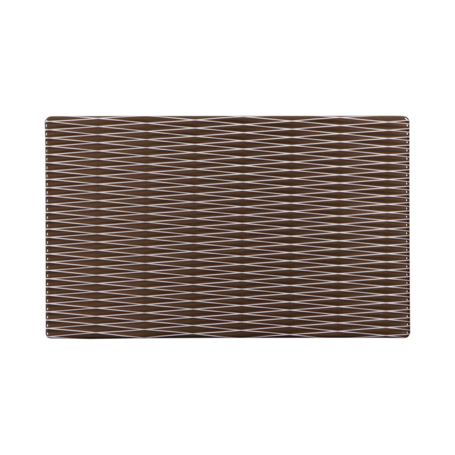 Melamine Rectangular Plate - White w/ Chocolate Decal