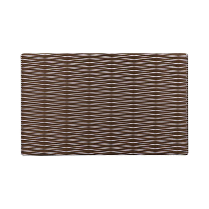 Melamine Rectangular Plate - White w/ Chocolate Decal