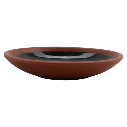 1 oz balance shiny black/matte terra cotta round melamine ramekin, 3.5"L x 3.5"W x 0.5"H, GET, cheforward