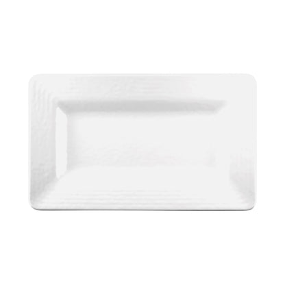 Melamine Rectangular Pebble Tray - White