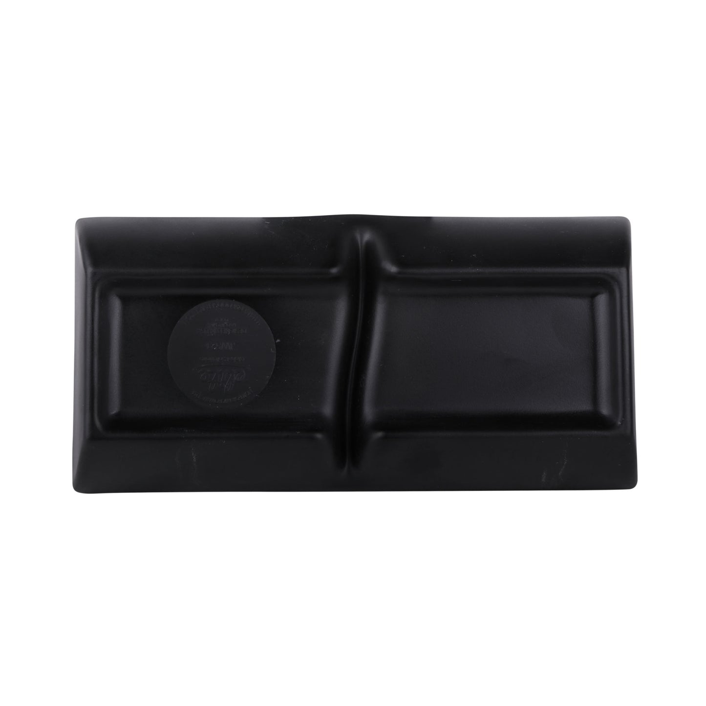 Melamine 2 Compartment Sauce Dish - Black