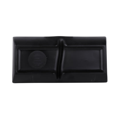 Melamine 2 Compartment Sauce Dish - Black