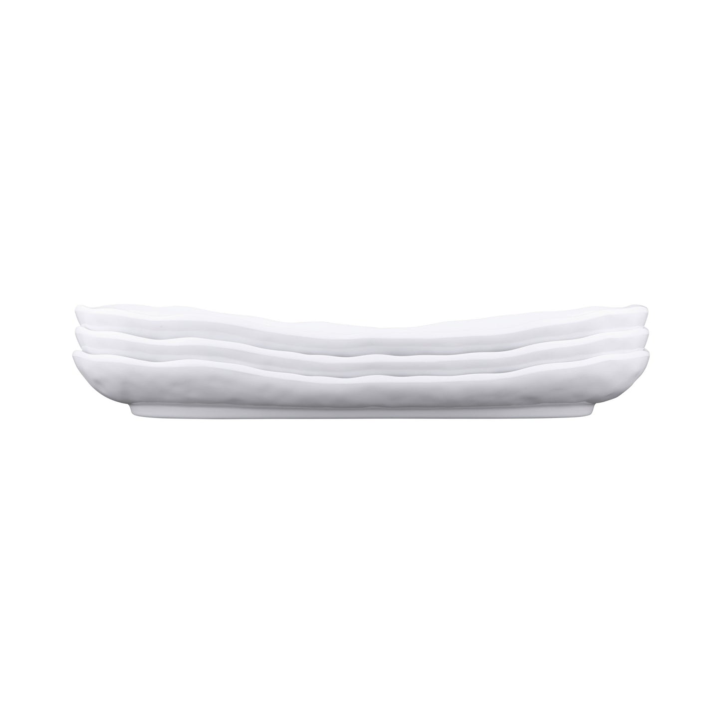 Melamine Uneven Edge Tray - White