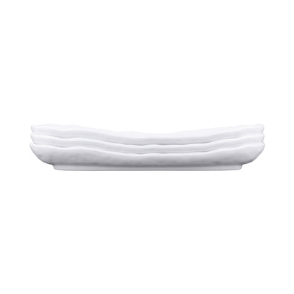 Melamine Uneven Edge Tray - White