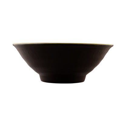 Melamine Bowl - Aubergine Matte Finish Outside/Olive Oil Finish Inside