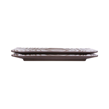 Melamine Rectangular Plate - Stardust White