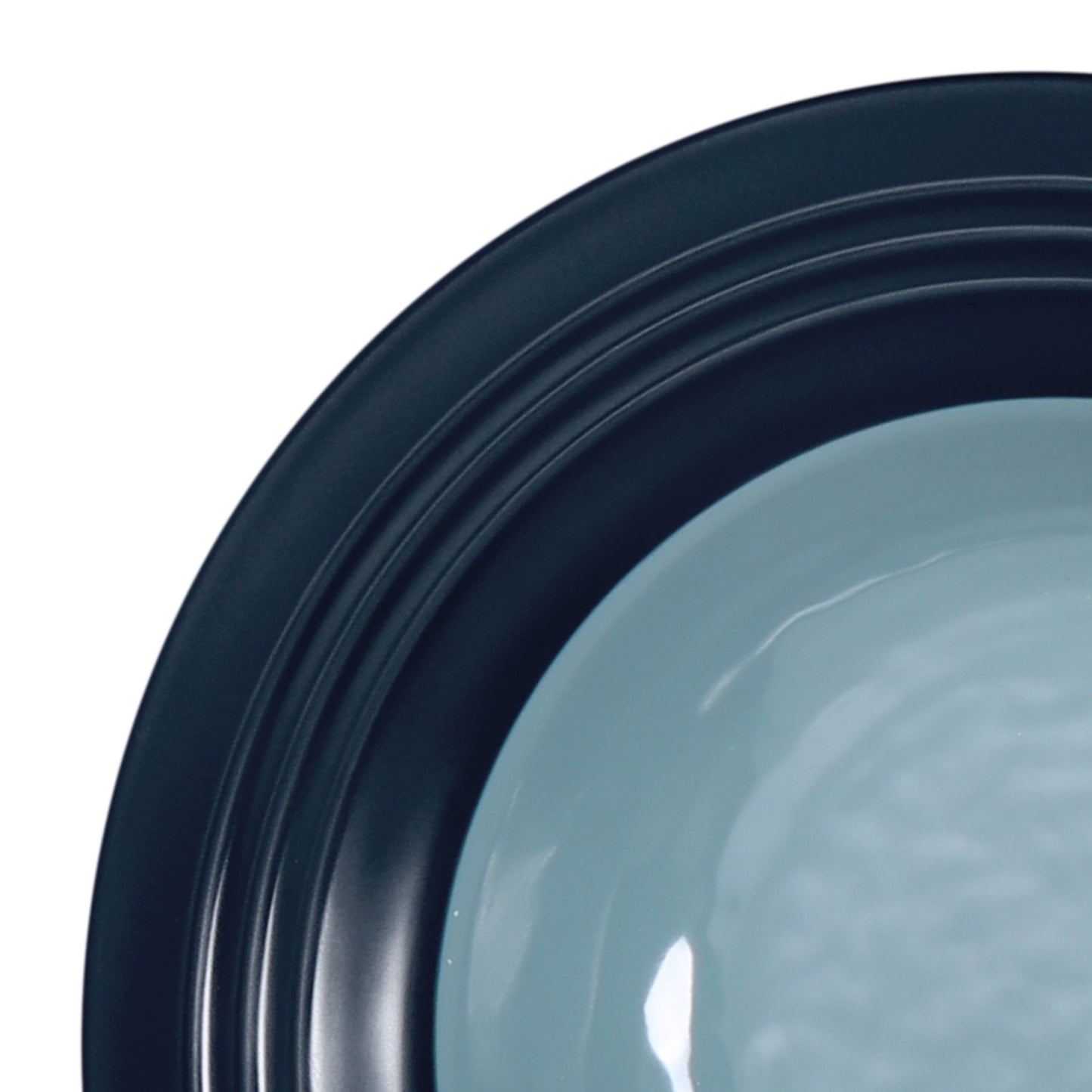 Melamine Round Two-Tone Bowl - Abyss Gloss Inside/Lapis Matte Outside